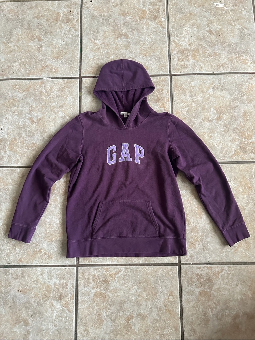 GAP Stretch Classic Logo Pullover Hoodie - Purple - Women’s Size Large